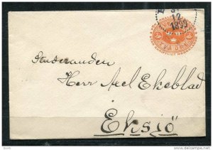 Sweden 1899 Postal Stationary   Cover to Eksio