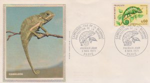 France Scott # 1321 First Day Cover of the Cameleon Cachetted