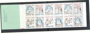 Sweden Sc 1561a 1985 Christmas stamp booklet mint NH