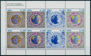 Angola 2021 MNH Medical Stamps Corona Fight Against Variants SARS-CoV-2 8v M/S