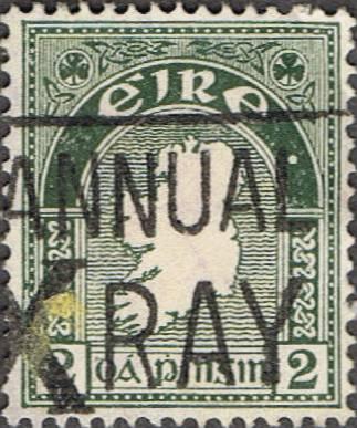 IRE Used 2d Scott# 109 Map of Ireland VF