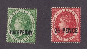 St Lucia Scott # 15 - 17 Set F-VF OG mint hinged nice color cv $ 145 ! see pic !