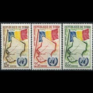 CHAD 1961 - Scott# 67-9 Admission UN Set of 3 NH