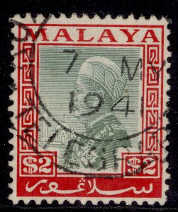 MALAYSIA - Selangor GV SG84, $2 green & scarlet, VERY FINE USED. Cat £12. CDS