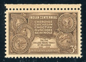 US Stamp #972 Indian Centennial 3c - PSE Cert - GEM 100 - MNH - SMQ $170.00