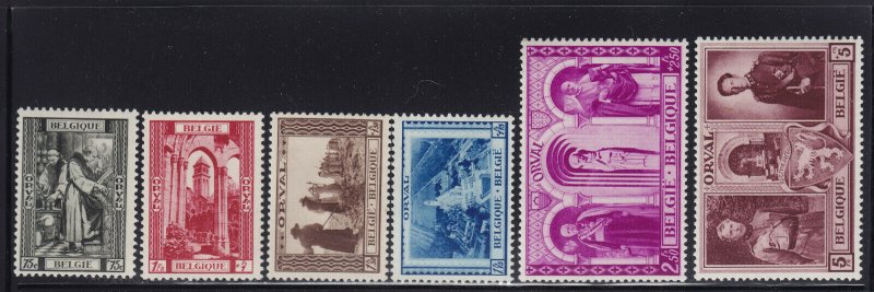 Belgium Scott # B250 - B255 VF OG mint never hinged  cv $ 83  ! see pic ! 