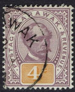 SARAWAK 1888 RAJA CHARLES BROOKE 4C USED 