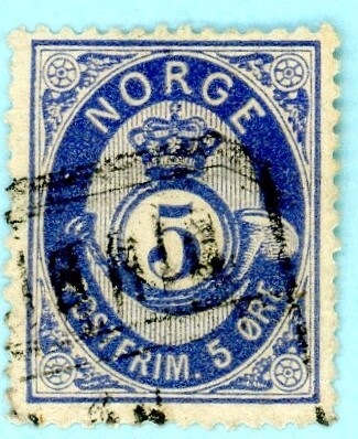 Norway, Scott #24, Used | Europe - Norway, General Issue Stamp / HipStamp