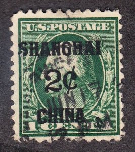 US K1 2c (1c) Shanghai Overprint Used F-VF SCV $70 (003)