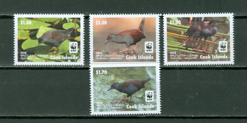 COOK ISL. 2014 BIRDS #1520-23...SET MNH...$8.75