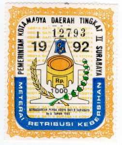 (I.B) Indonesia Revenue : Surabaya Local Tax 1000R (1992)