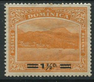 Dominica - Scott #55 -  Overprint -1920 - MH - Wmk 3 - Single 1.1/2p on a 1.1/2p