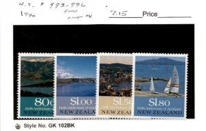 New Zealand, Postage Stamp, #993-996 Mint NH, 1990 (AC)