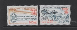 Andorra (French) #294-95  (1982 Europa) VFMNH CV $3.50