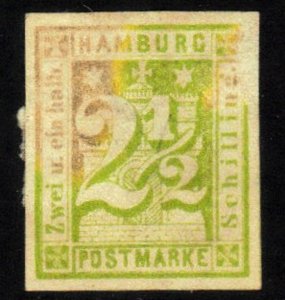 HAMBURG,GERMAN STATE SC# 12 USED 2.5s 1864   SEE SCAN