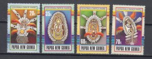 J44019 JL Stamps 1990 papua new guinea set mnh #735-8 masks