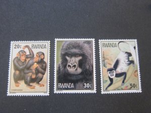 Rwanda 1978 Sc 657-9 MNH