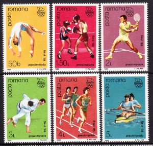 Romania 1988 MNH Stamps Scott 3512-3517 Sport Olympic Games Tennis Judo