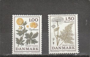 Denmark  Scott#  609-610  MNH  (1977 Endangered Flora)