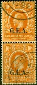 Tanganyika 1922 10c Orange SG73 Very Fine Used Pair (Variants Available)-Vari...