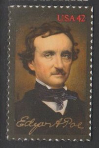 U.S. Scott #4377 Edgar Allan Poe  Stamp - Mint NH Single