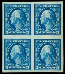 momen: US Stamps #347 Mint OG NH Block of 4 XF