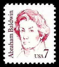 PCBstamps   US #1850 7c Abraham Baldwin, MNH, (12)