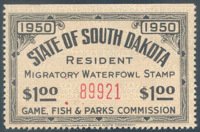 US South Dakota Scott #2a Mint, VF, Hinged