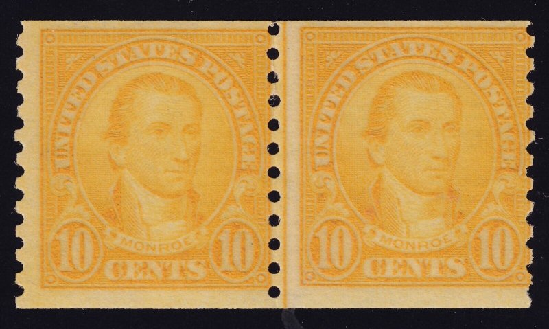 US Scott 603 Coil Line Pair Mint NH OG Lot AC4038 