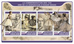 TOGO 2017 SHEET DEGAS ART PAINTINGS tg17217a