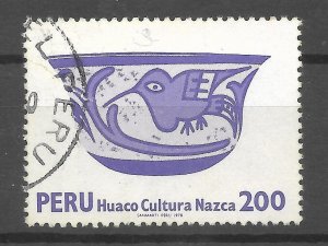 PERU 1978 HUACO NAZCA CULTURE NATIVE AMERICAN 200S VIOLET USED SC 667 MI 1120