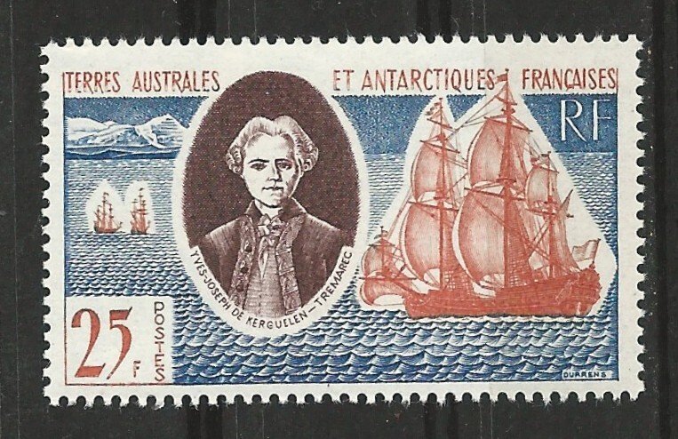 French Southern & Antarctic # 20  Discoverer, ship   (1)  Unused VLH