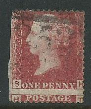 Great Britain - QV  SG 43 plate 76 miscut