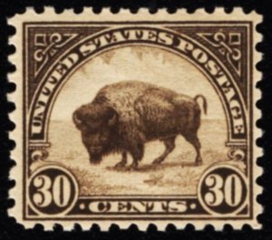 US 569 MNH VF 30 Cent Buffalo-Olive Brown