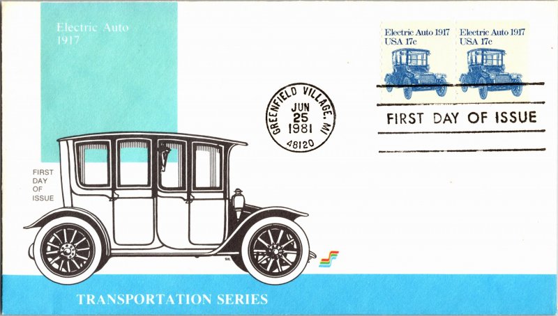 United States, Michigan, United States First Day Cover, Automobiles