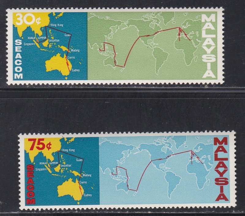 Malaysia #  42-43, SEACOM Cable Completion, NH, 1/2 Cat.