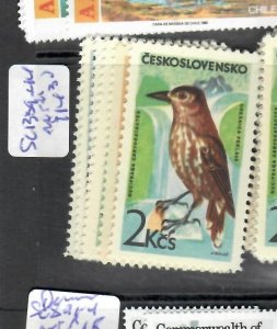 CZECHOSLOVAKIA  (PP1907B) BIRD STAMP    SC 1339-1344      MNH