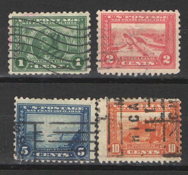 US 1904 Sc# 401-404 Used G/VG - Complete set Panama Pacific Expo perf 10