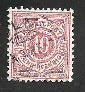 German State Wurttemberg 1875 - U - Scott #60