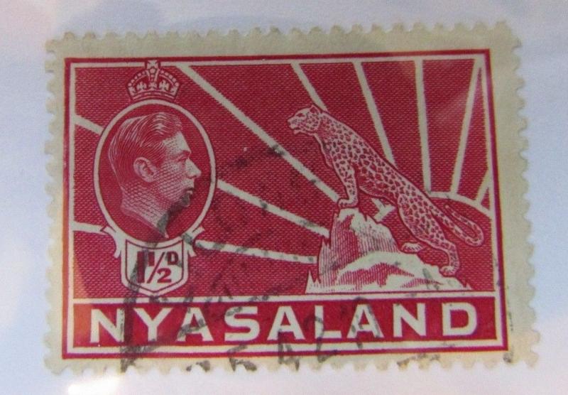 c1940 Nyasaland SCOTT #56 CHEETAH Θ used stamp