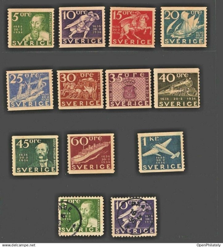 SWEDEN Swedish Postal Service plane ship train horse MNH Nr control on revers...