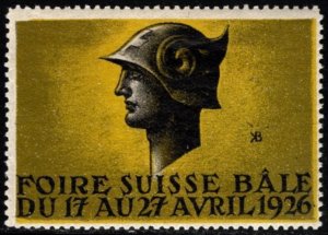 1926 Switzerland Poster Stamp Switzerland Poster Stamp Swiss Sample Fair Basel