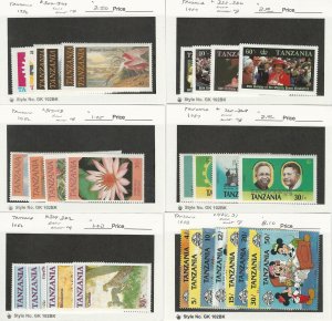 Tanzania, Postage Stamp, #304//431 Mint NH, 1986-88 Disney, JFZ