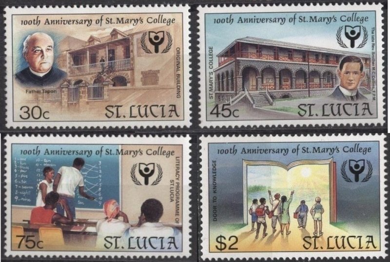 Saint Lucia 965-968 (mnh set of 4) St. Mary's College centenary (1990)
