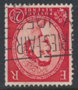 GB SG 544bwi Used 1955 wmk inverted  Edward's Crown SC# 321 see details & scan