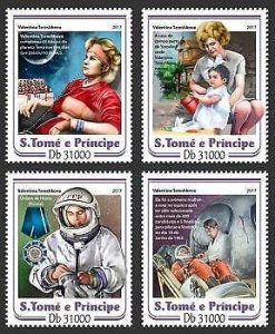 2017 S.Tome&Principe - Valentina Tereshkova. Scott Code: 3295-3298