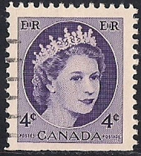 Canada #340 4 cent Queen Elizabeth 2, VF used