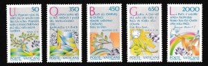 Vatican Intl Peace Year 5v 1986 MNH SC#768-772 SG#846-850