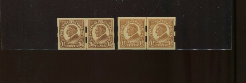 Scott 576 Harding Schermack Type 3 Line Pairs 2 Shades of Stamps NH (576-Sch2)