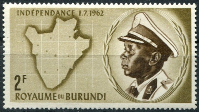 Burundi Sc#27 MNH, 2fr brn ol & dk brn, Independence (1962)